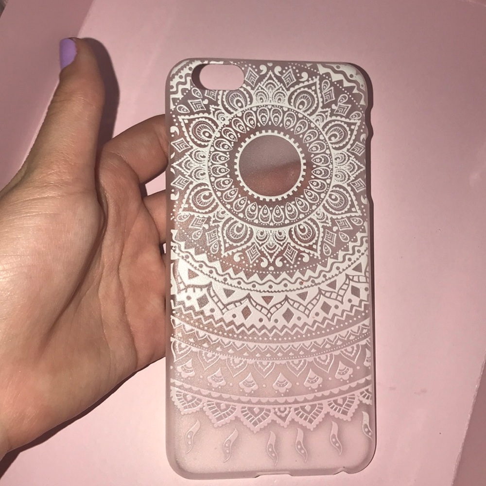 iphone 6+ clear mandala case.